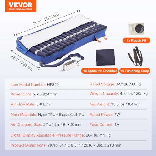 VEVOR Alternating Air Pressure Mattress with Electric Pump 1