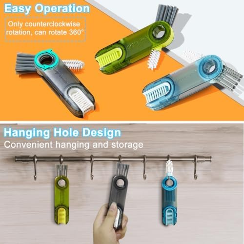 XANGNIER 3 in 1 Multipurpose Bottle Cleaner Brush 3 Pack