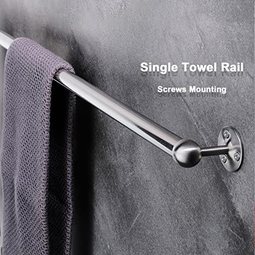 Stainless Steel Towel Bar 90cm 120cm Polished Silver