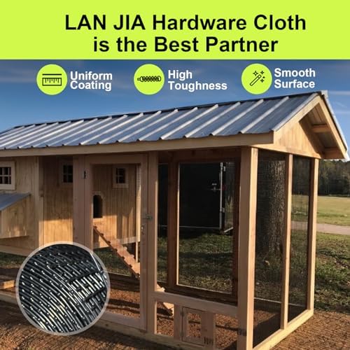 LAN JIA Black Hardware Cloth 48 x 50 12 Inch Mesh 19 Gauge