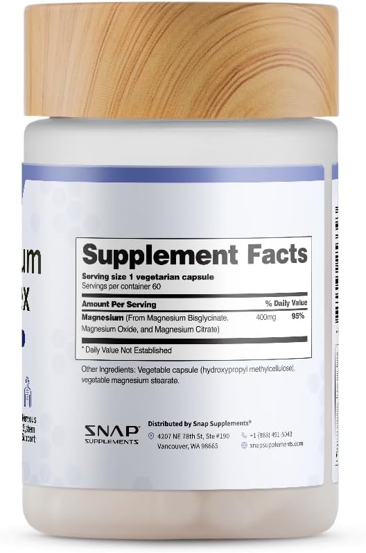 Snap Supplements 3-in-1 Magnesium Complex Capsules