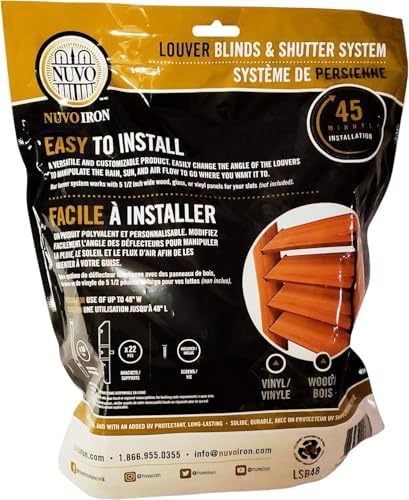 Nuvo Iron LSB48 Louver Shutter System - Black