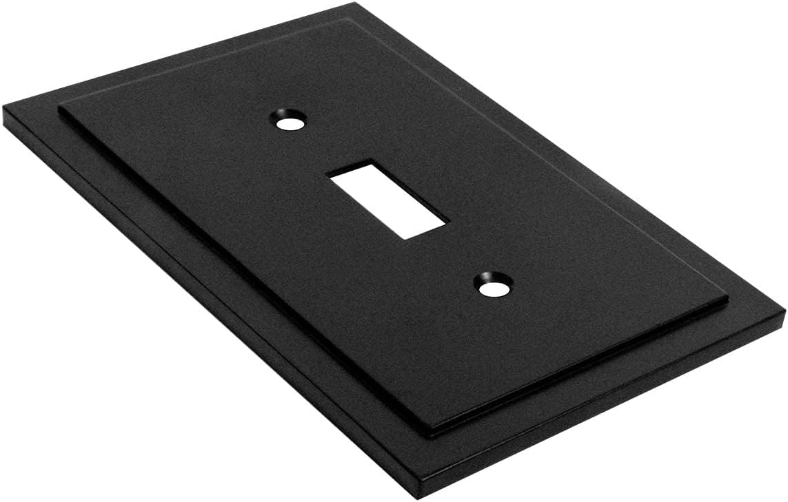 Henne Bery Modern Edge Decorative Wall Plate Matte Black 2PK