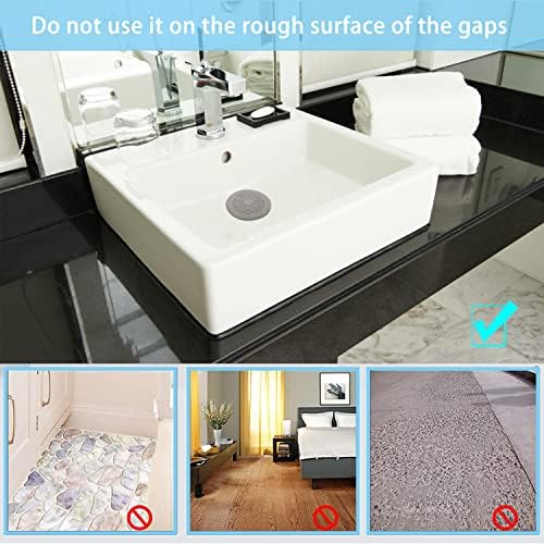 2 Pack Drain Hair Catcher with Suction Cups for Shower and Sink