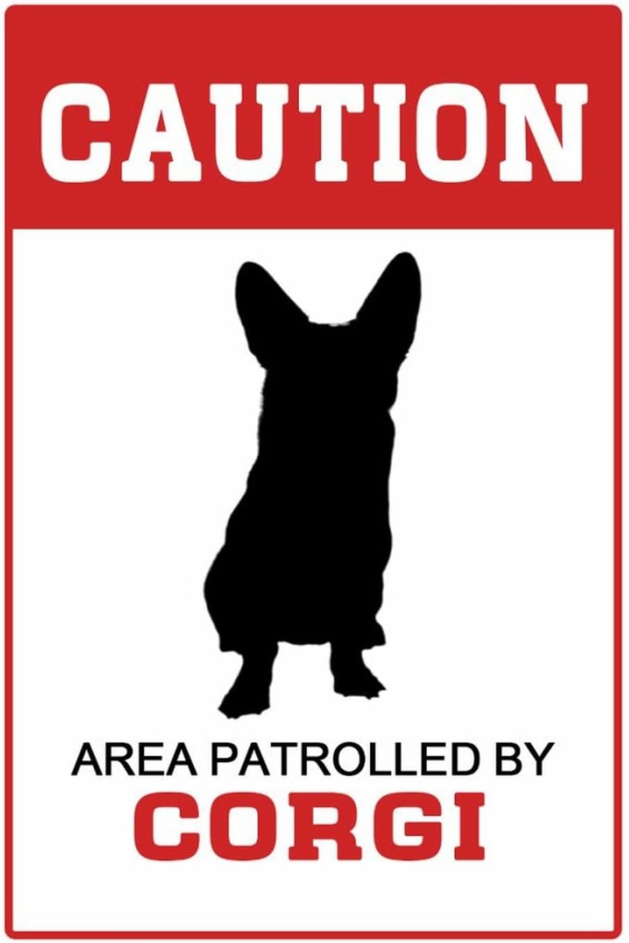 Autravelco Area Patrolled by Dog Corgi Wall Decal