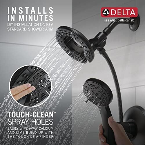 Delta 4-Spray In2ition Dual Shower Head with Matte Black Finish