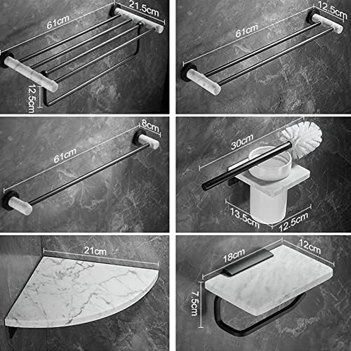 Luxury Natural Marble Towel Rack Set