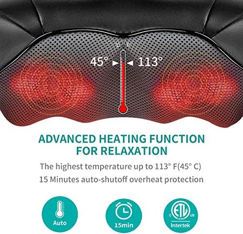 Nekteck Shiatsu Neck and Back Massager with Heat 1