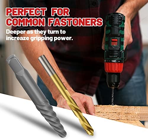 14 Piece Screw Extractor Set with Left Hand Drill Bits