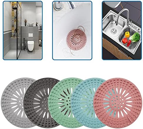 VALFLUIDS Hair Catcher Drain Cover for Shower Sink Tub - 5 Pack