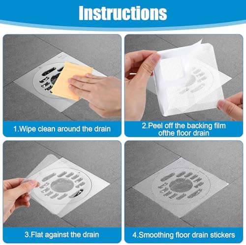 Disposable Shower Drain Hair Catcher 12-Pack