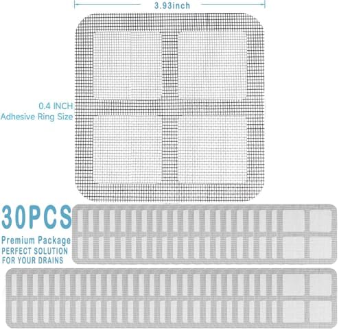 30PCS Disposable Shower Hair Catcher for Bathroom Sink and Drain