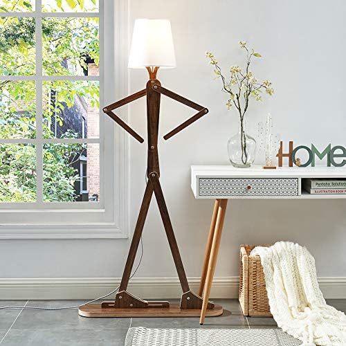 HROOME Cool Teak Floor Lamp with LED Bulb 1