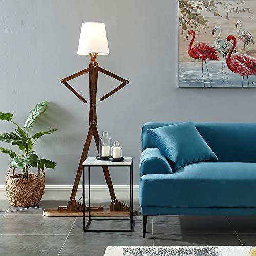 HROOME Cool Teak Floor Lamp with LED Bulb 1
