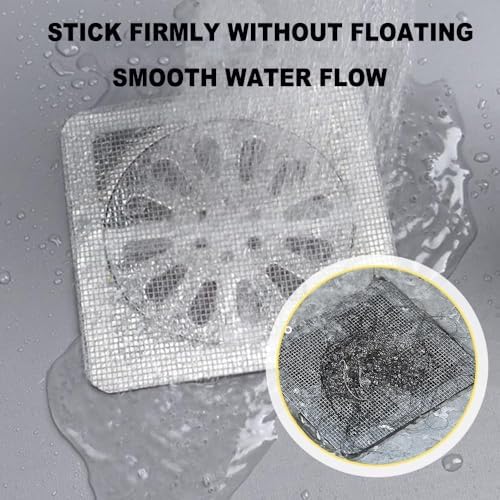 60PCS Hair Catcher Drain Sticker for Bathroom Kitchen