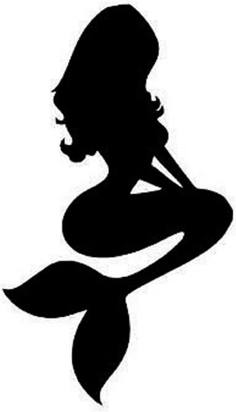 BooDecal Girl Mermaid Silhouette Wall Decal 22x37 Inches