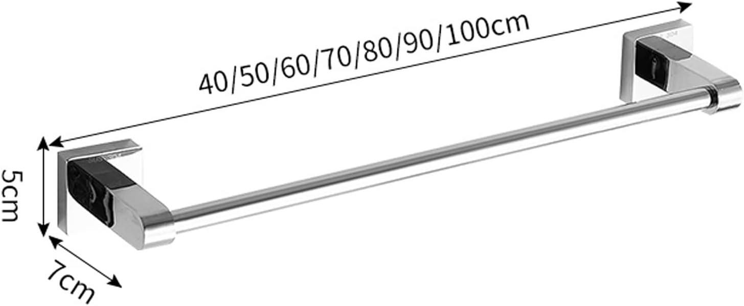 Stainless Steel Towel Bar - Adjustable 40cm to 100cm for Bathroom and Kitchen