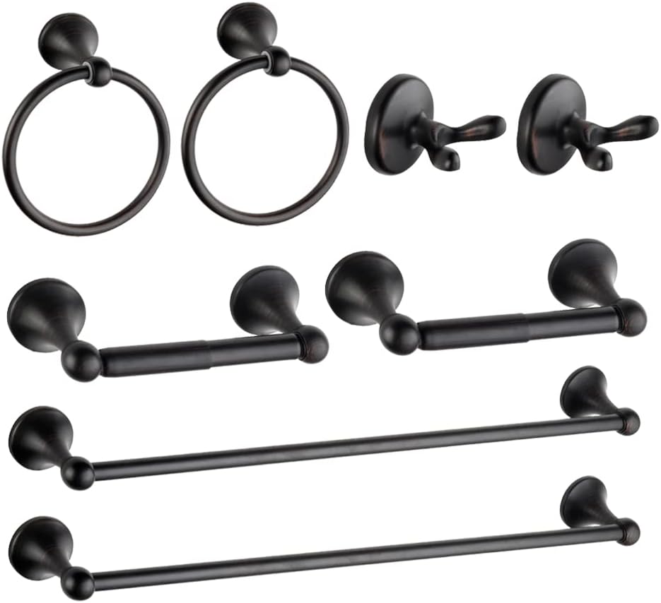 SUNTAI 8-Piece Bathroom Hardware Set Oil Rubbed Bronze