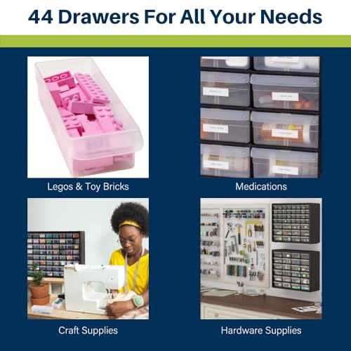 Akro-Mils 44-Drawer Plastic Cabinet for Garage Home Storage