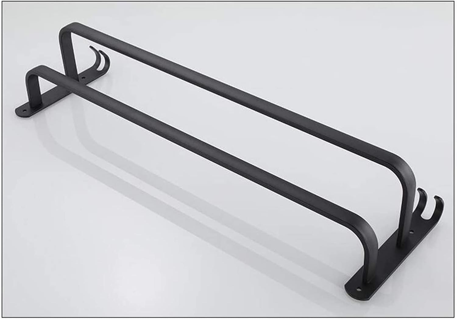 ALDEPO 80Cm Matte Black Towel Rail Shelf