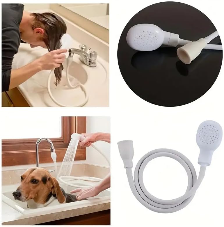 Multi-Function Pet Shower Head with Hose and Adapter