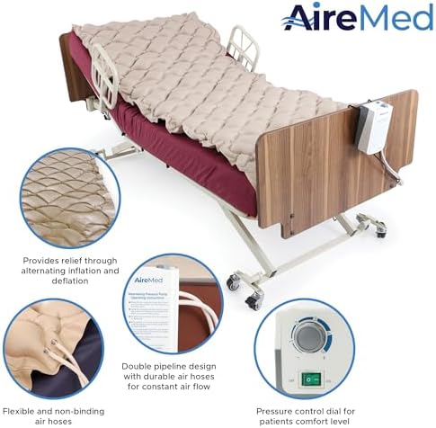 AireMed Alternating Pressure Pump Pad - Quiet Electric - Hospital Twin Size