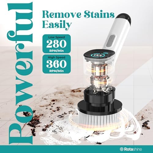 RotaShine Electric Spin Scrubber with 7 Heads
