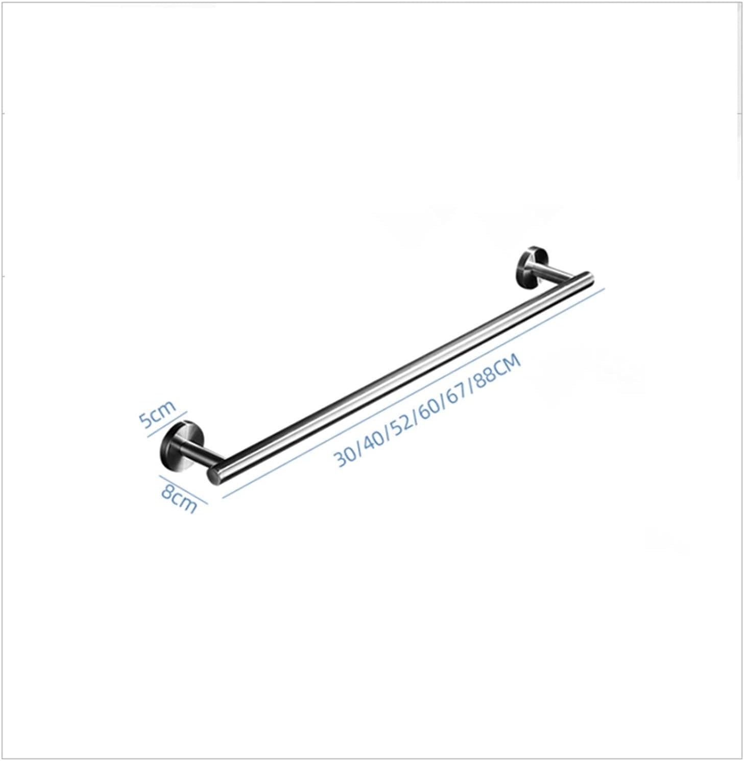 TiStm Towel Rail 30Cm-88Cm Stainless Steel Brushed Silver Wall Mounted Towel Bar