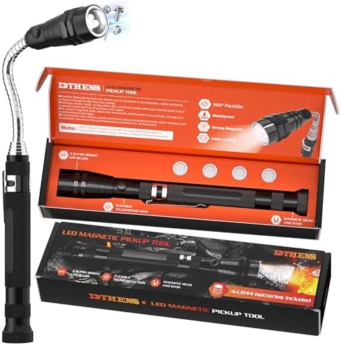 LED Magnetic Pickup Tool with Telescoping Handle and 360 Light