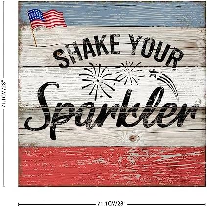 Independence Day Red White Blue Wall Decal 28in