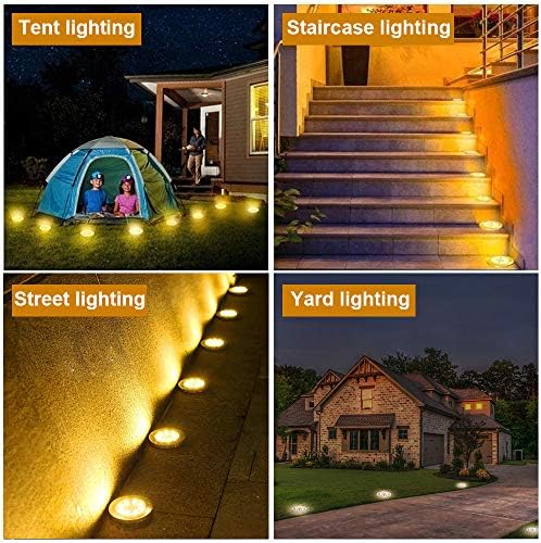 ZGWJ Solar Ground Lights 8 Pack Warm White 1