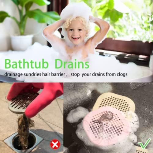 Silicone Hair Catcher Drain Cover for Shower and Bathtub