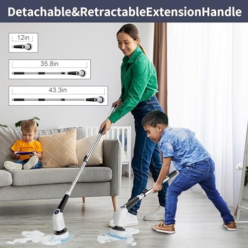 YKYI Electric Spin Scrubber with 8 Brush Heads and 3 Speeds