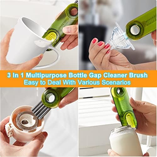 XANGNIER 3 in 1 Multipurpose Bottle Cleaner Brush 3 Pack