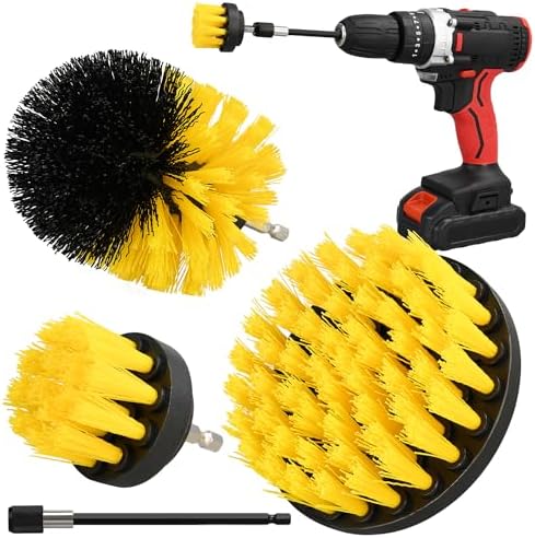 4pcs Drill Brush Set for Cleaning Bathrooms and Cars