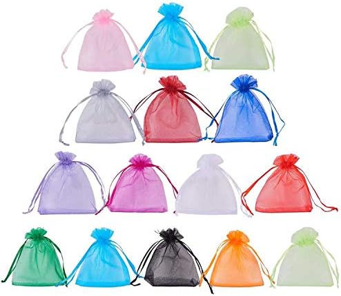 100pc 4x6 Inch Mixed Color Gift Wrap Bags