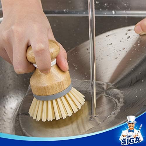 MRSIGA Bamboo Palm Brush Pack of 2 1