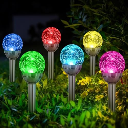 SOLPEX 3 Pack Solar Garden Lights with RGB White Modes
