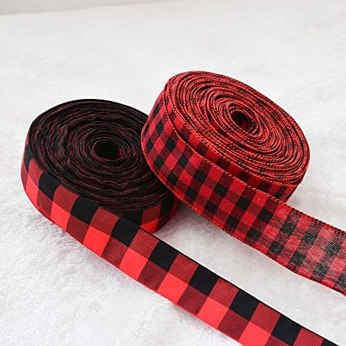 Newrys Christmas Twine Gift Wrap Ribbon 200cm 38cm Plaid Burlap DIY Craft