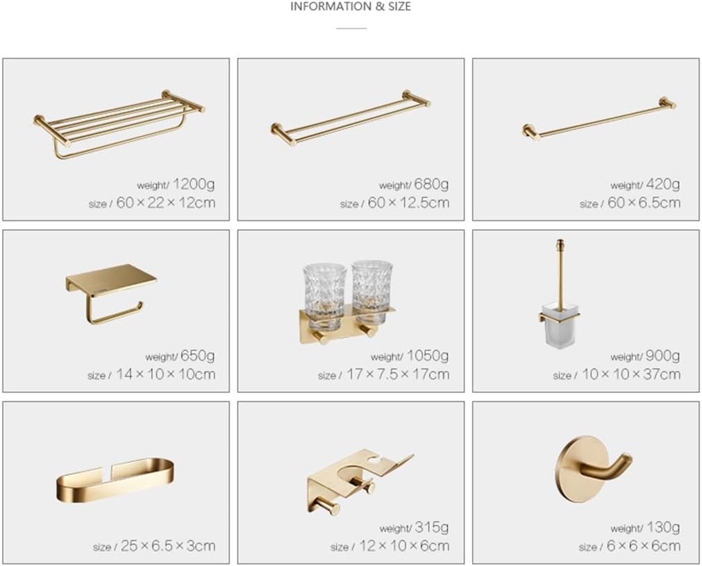 ANNBKA Brass Towel Bar Set with Cap Hook and Slippers Towel Holder