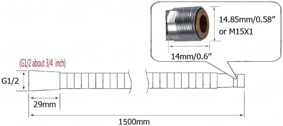 Stainless Steel Chrome Pull Out Faucet Hose Replacement