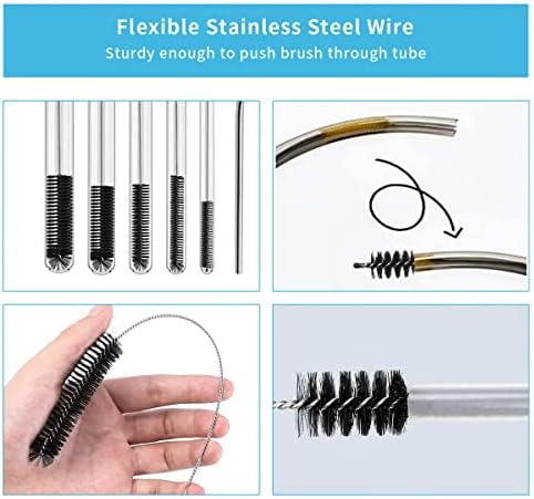 10 Pcs Flexible Drain Brush Set for Kitchen and Aquarium