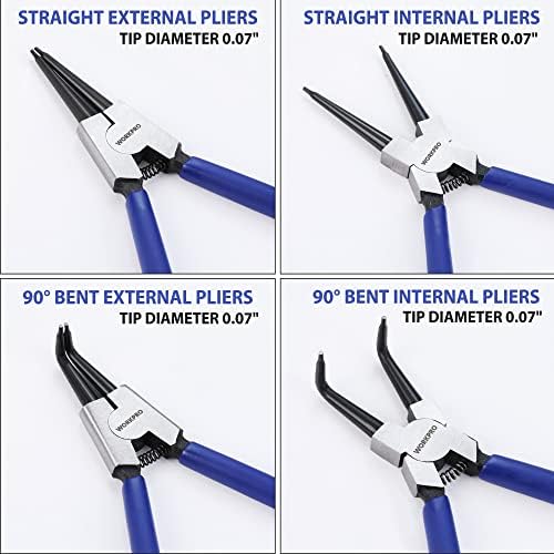 WORKPRO 4-Piece Snap Ring Pliers Set
