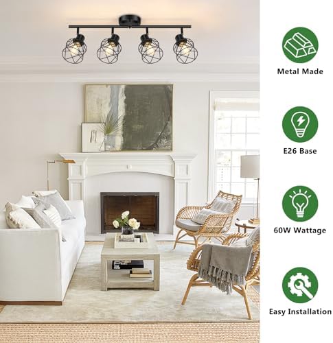 Baocuz 4-Lights Semi Flush Ceiling Light