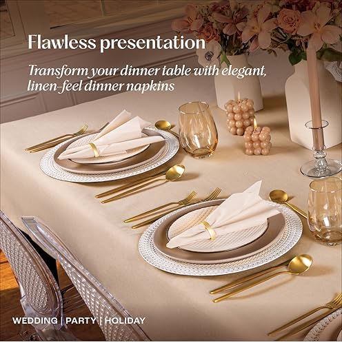 200-Pack Disposable Linen-Feel Guest Towels