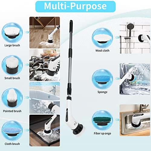 SAPANA Electric Scrubber with 8 Heads and Gloves 1