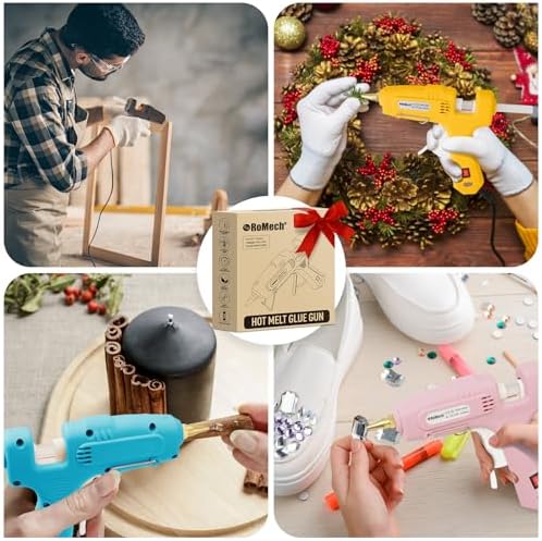 ROMECH Dual Power Hot Glue Gun with 21 Sticks and Storage Case