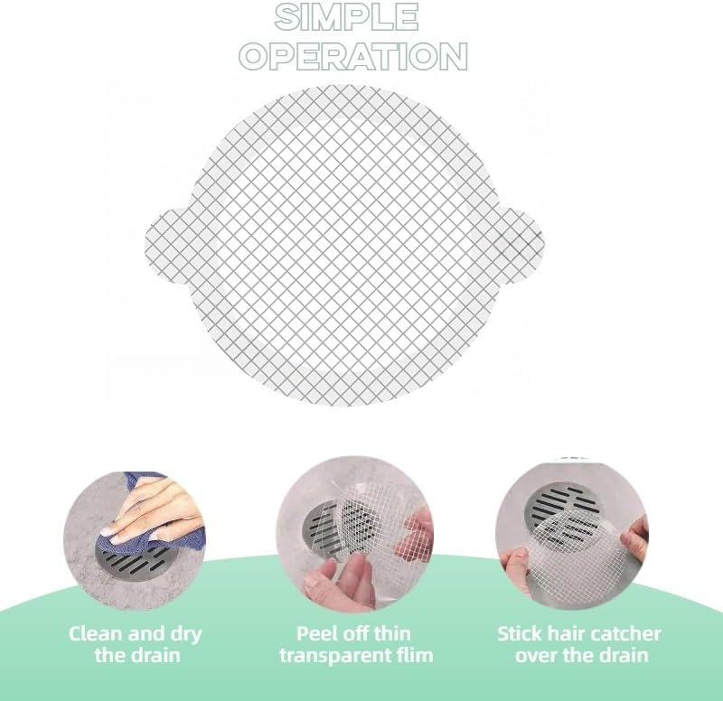 Disposable Shower Hair Catcher - 30 PCS for Drains Sinks