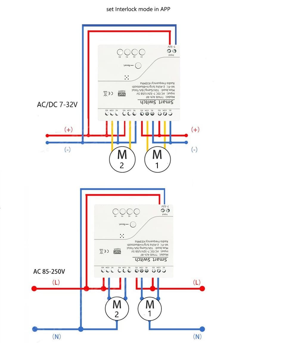 MHCOZY 4 Channel Smart WiFi Relay Switch Module