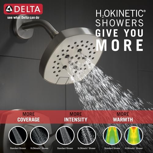 Delta 52663-SS 5-Setting H2Okinetic Shower Head 1